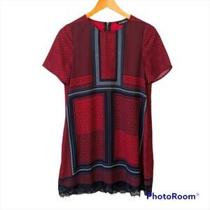 Express Sheath Dress Womens XS Boho Lace Black Witchy Festival Gothic Coquette